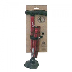 Ziggy Burgundy Tribase Height-Adjustable Folding Walking Stick with Crutch Handle